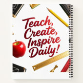 Teach, Create, Inspire Daily Notitieboek (Achterkant)