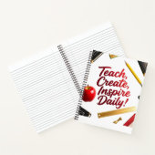 Teach, Create, Inspire Daily Notitieboek (Binnen)