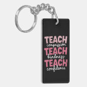 Teach Cute Teacher Life Education Inspirational  Sleutelhanger (Voorkant Links)