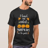 Teach cutest pumpkins patch halloween crèche t-shirt (Voorkant)