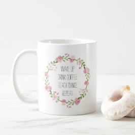 Teach Dance Floral Wreath Koffiemok