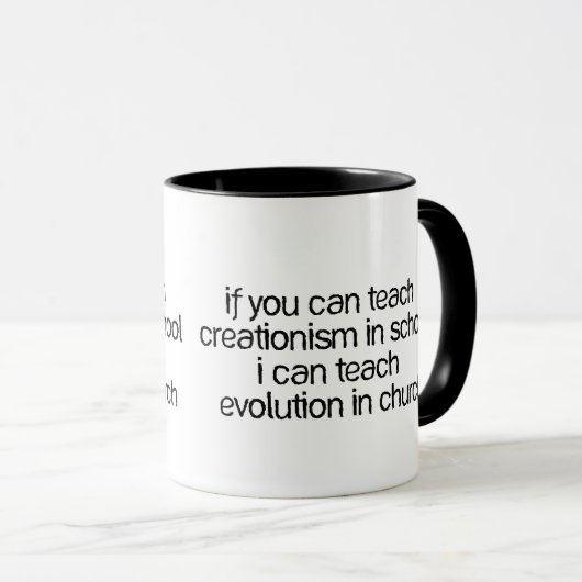 Teach Evolution in Church Mok (Voorkant rechts)