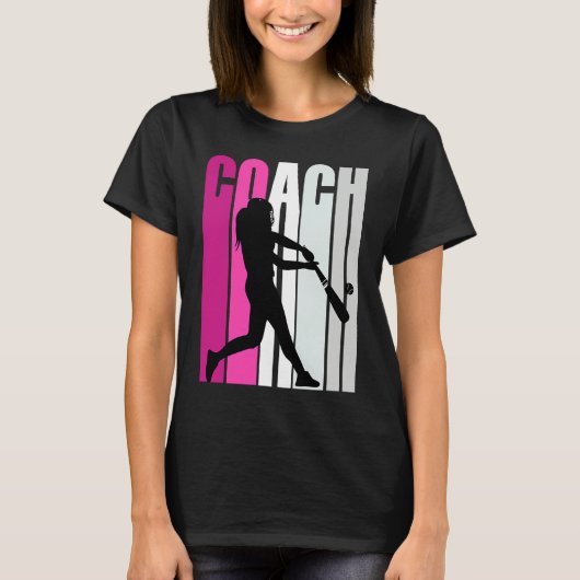 Teach Female Baseballteacher Master Coach Softball T-shirt (Voorkant)