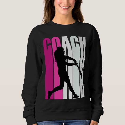 Teach Female Baseballteacher Master Coach Softball Trui (Voorkant)