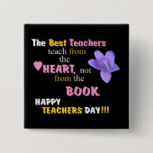 Teach from the Heart Vierkante Button 5,1 Cm (Voorkant)