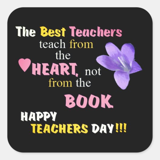 Teach from the Heart Vierkante Sticker (Voorkant)