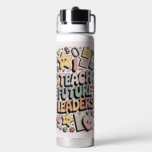 "Teach Future Leaders" Educator Water Bottle Waterfles (Achterkant)