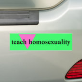 Teach Homosexualiteit Bumpersticker (Op auto)