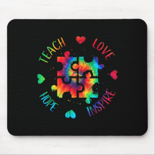 Teach Hope Love Inspire Autism Awareness Teacher T Muismat