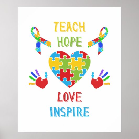 Teach Hope Love Inspire Poster (Voorkant)