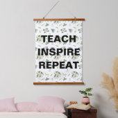 Teach Inspire Repeat Classroom Wall Hangend Wandkleed (Slaapkamer)