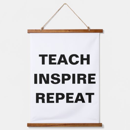 Teach Inspire Repeat Modern Design Hangend Wandkleed (Voorkant)