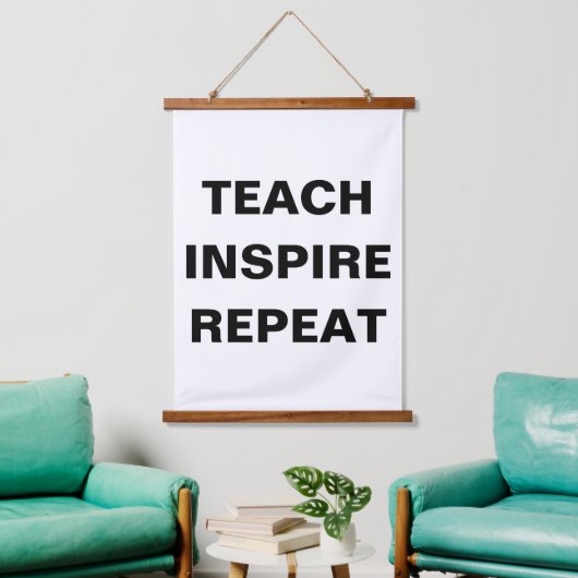 Teach Inspire Repeat Modern Design Hangend Wandkleed (Woonkamer)