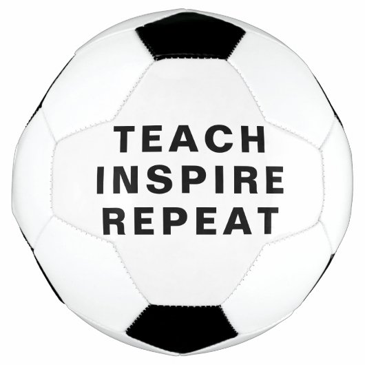 Teach Inspire Repeat Motiverend Ontwerp Voetbal (Voorkant)
