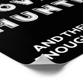 Teach Kinder Funny Hunting Poster blk (Hoek)