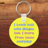 Teach Kinderen met autisme - Awareness Ribbon Sleutelhanger (Voorkant)