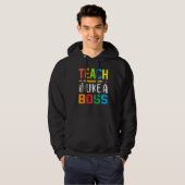 Teach like a boss Cute Teacher Hoodie (Voorkant volledig)