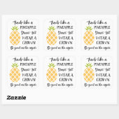 Teach like a Pineapple Teacher Appreciation Vierkante Sticker (Vel)