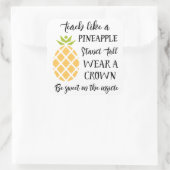 Teach like a Pineapple Teacher Appreciation Vierkante Sticker (Tas)