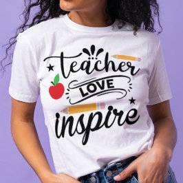 Teach, Love en Inspire T-shirt