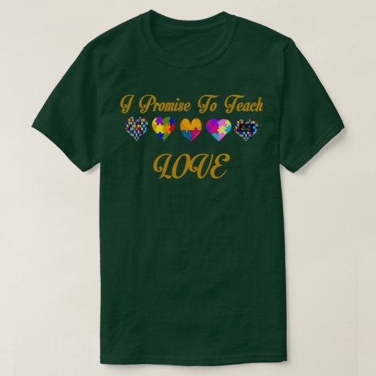 Teach Love for Teachers Para Sped Autism Equality T-shirt (Design voorkant)