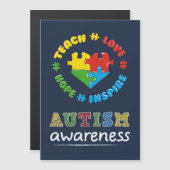 Teach Love Hope Inspire Autisme Awareness (Voorkant / Achterkant)