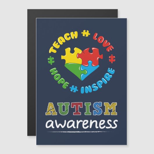 Teach Love Hope Inspire Autisme Awareness (Voorkant / Achterkant)