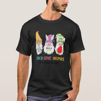 Teach Love Inspire 1e graad leraar paasdag 1 T-shirt
