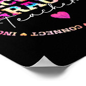 Teach Love Inspire 2nd Grade Teacher Tie Dye Back  Poster (Hoek)