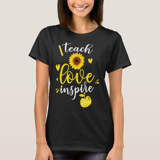 Teach Love Inspire Back to Shool T-shirt (Voorkant)