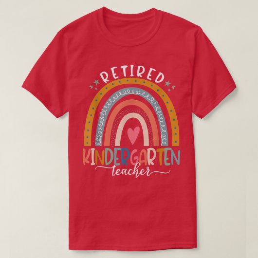 Teach Love Inspire Boho Rainbow Remoe Kindergart T-shirt (Design voorkant)