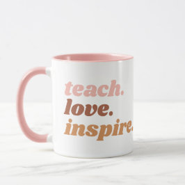 Teach Love Inspire Boho Teacher Appreciation Mok