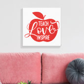 Teach Love Inspire Canvas Afdruk (Insitu (Woonkamer))