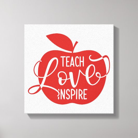 Teach Love Inspire Canvas Afdruk (Voorkant)