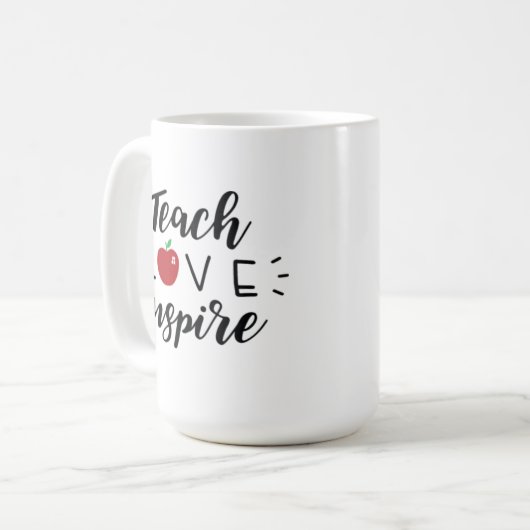 Teach Love Inspire Coffee Mok (Voorkant links)