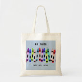 Teach-Love-Inspire-Crayons blue motief Het cadeau Tote Bag (Voorkant)