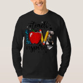 Teach Love Inspire Cute Apple Leopard Cheetah Teac T-shirt (Voorkant)