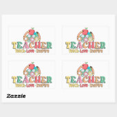 Teach · Love · Inspire – Een viering van de opvoed Rechthoekige Sticker (Vel)