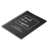 Teach Love Inspire | Faux zwarte lederen leraar Notitieboek (Linkerzijde)