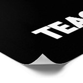 Teach Love Inspire Funny Teacher Hand Paint Poster (Hoek)