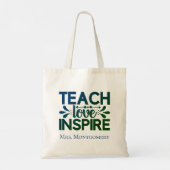 Teach Love Inspire Gift for Teachers Tote Bag (Achterkant)