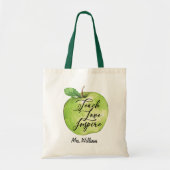 Teach, Love, Inspire Green Apple Canvas tas (Voorkant)