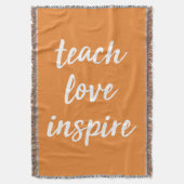 Teach Love Inspire | Inspirerend zin Deken (Voorkant Verticaal)