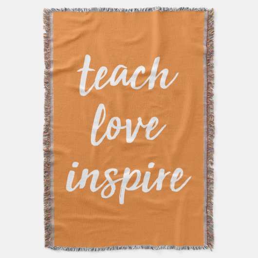 Teach Love Inspire | Inspirerend zin Deken (Voorkant Verticaal)