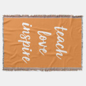 Teach Love Inspire | Inspirerend zin Deken (Voorkant)