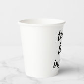 Teach Love Inspire | Inspirerend zin Papieren Bekers (Voorkant)