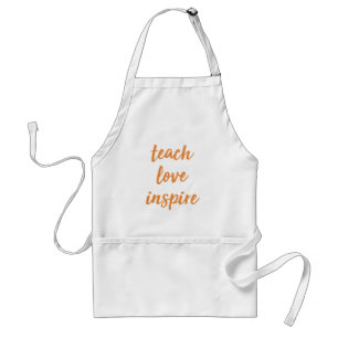 Teach Love Inspire   Inspirerend zin Standaard Schort
