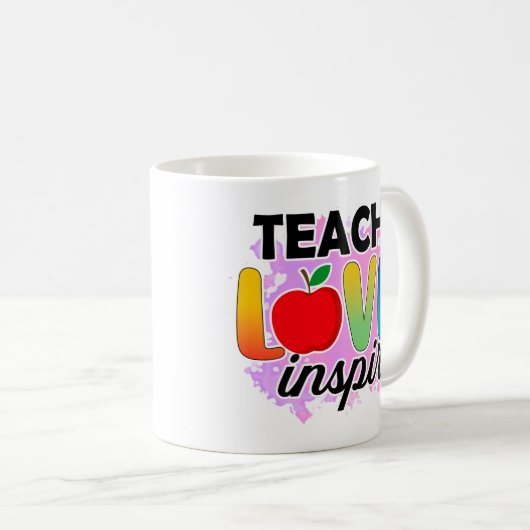 Teach Love Inspire Koffiemok (Voorkant rechts)