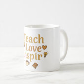 Teach Love Inspire Koffiemok (Voorkant rechts)
