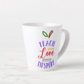 Teach Love Inspire Latte Mok (Rechterhoek)